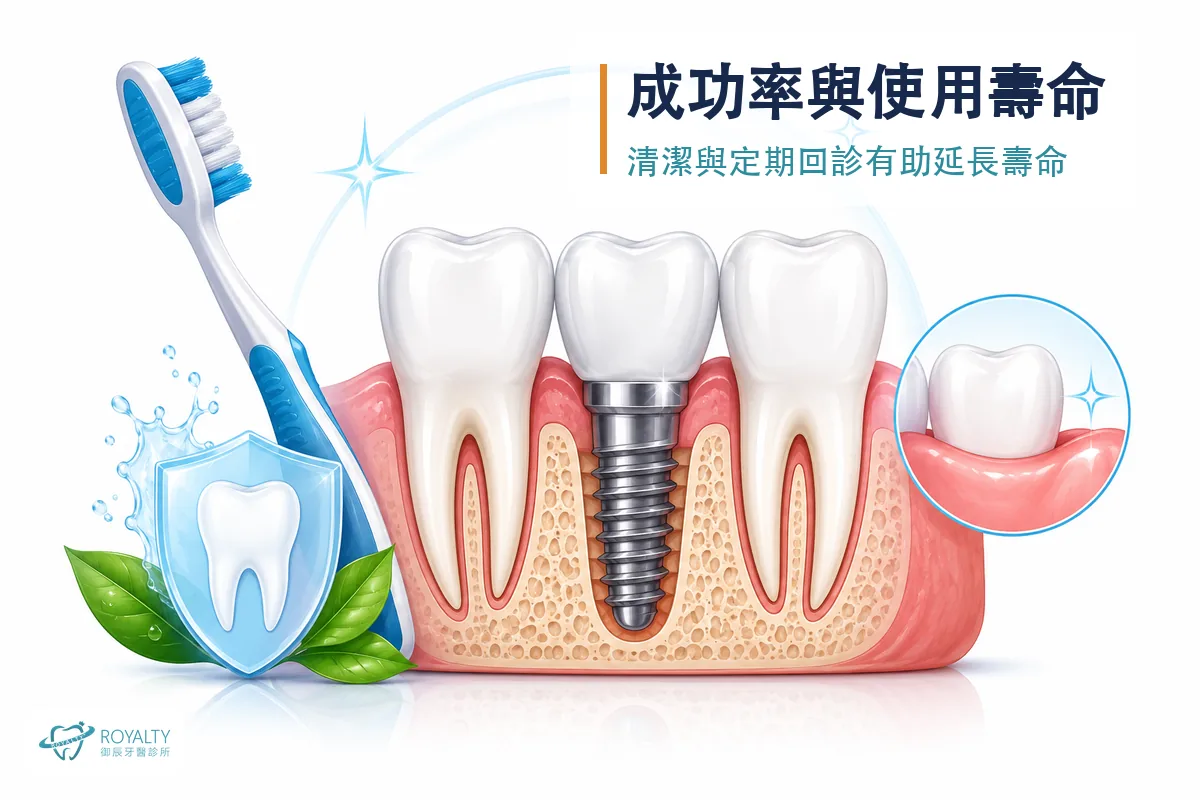 即拔即種術後清潔與定期回診有助延長植體壽命